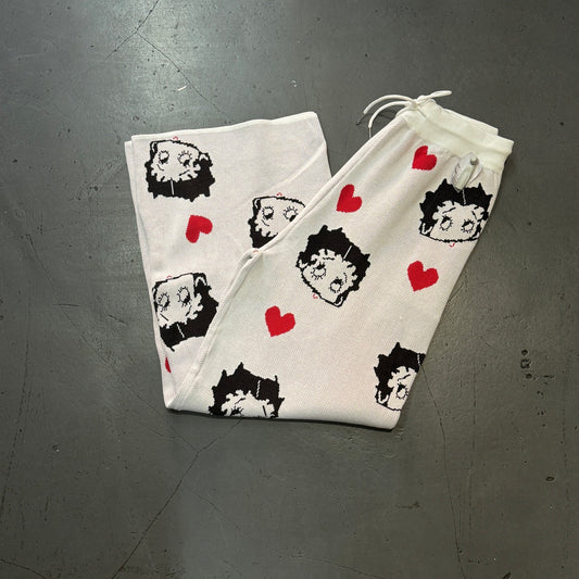 Betty Boop track pants size 26”-28” (white)