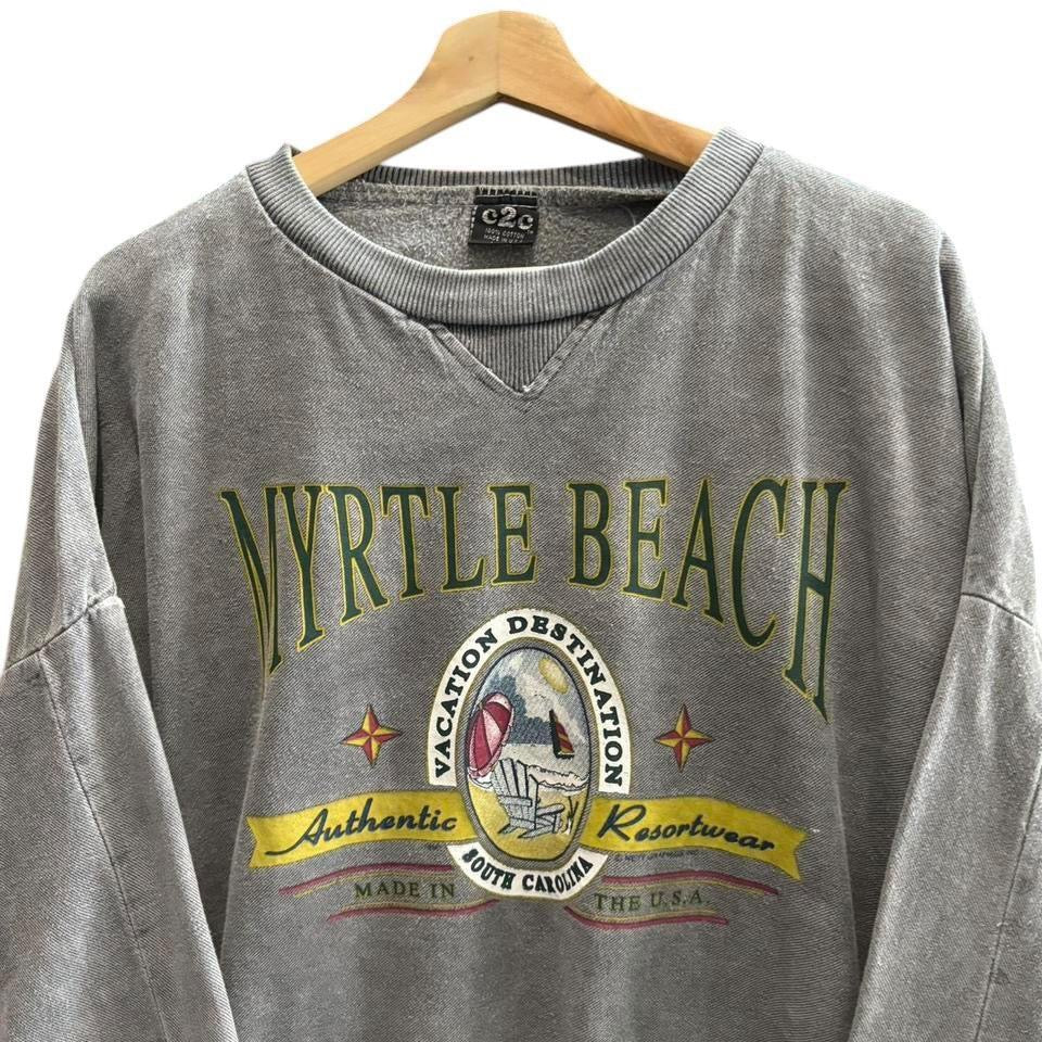 Grey Myrtle Beach crew neck sweatshirt size L