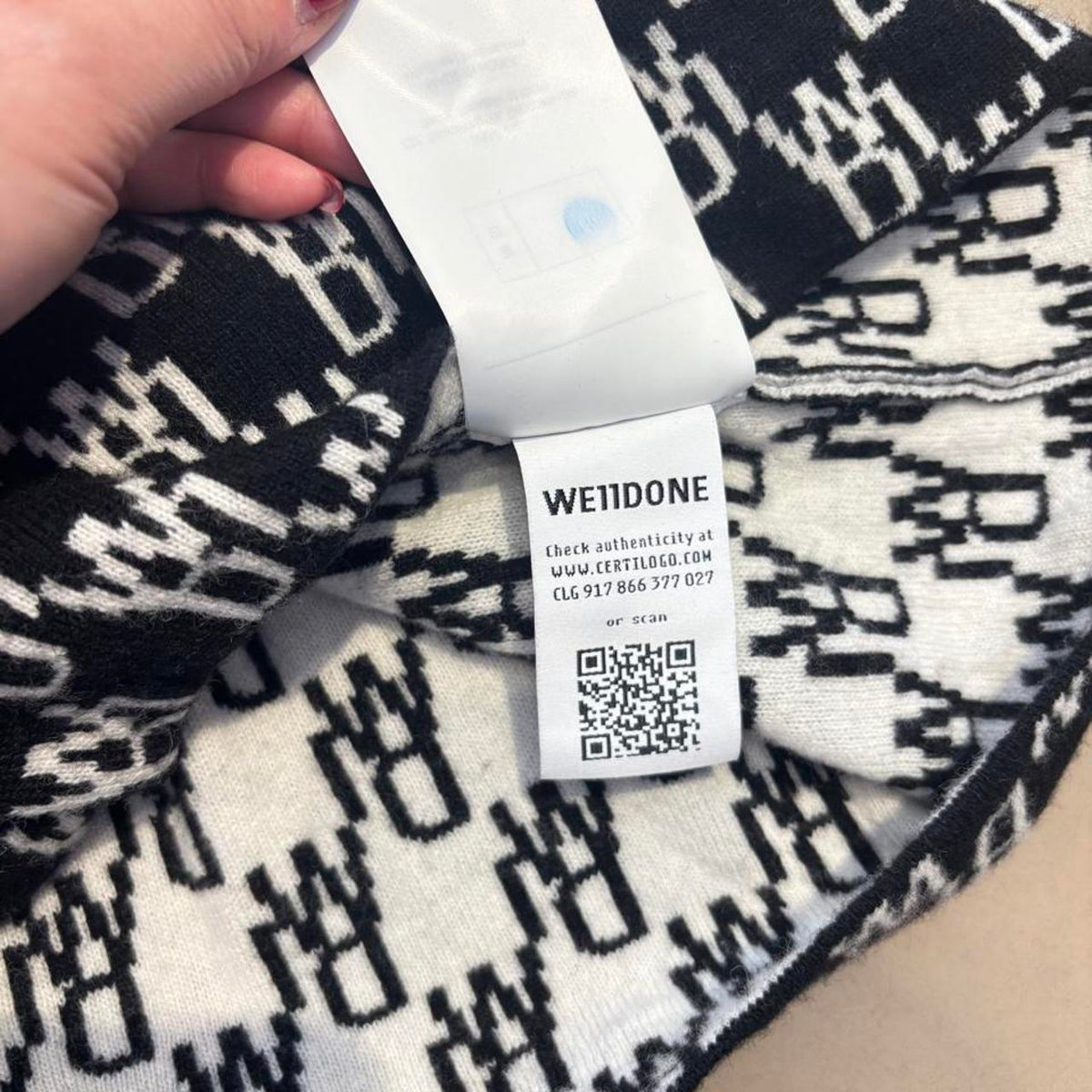 We11done black & white  cardigan in size M