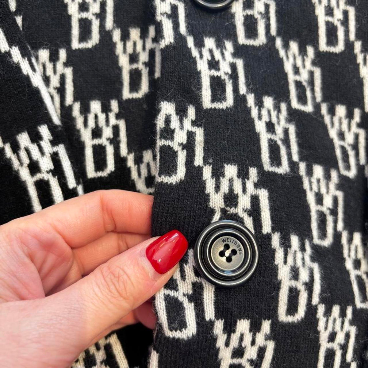 We11done black & white  cardigan in size M