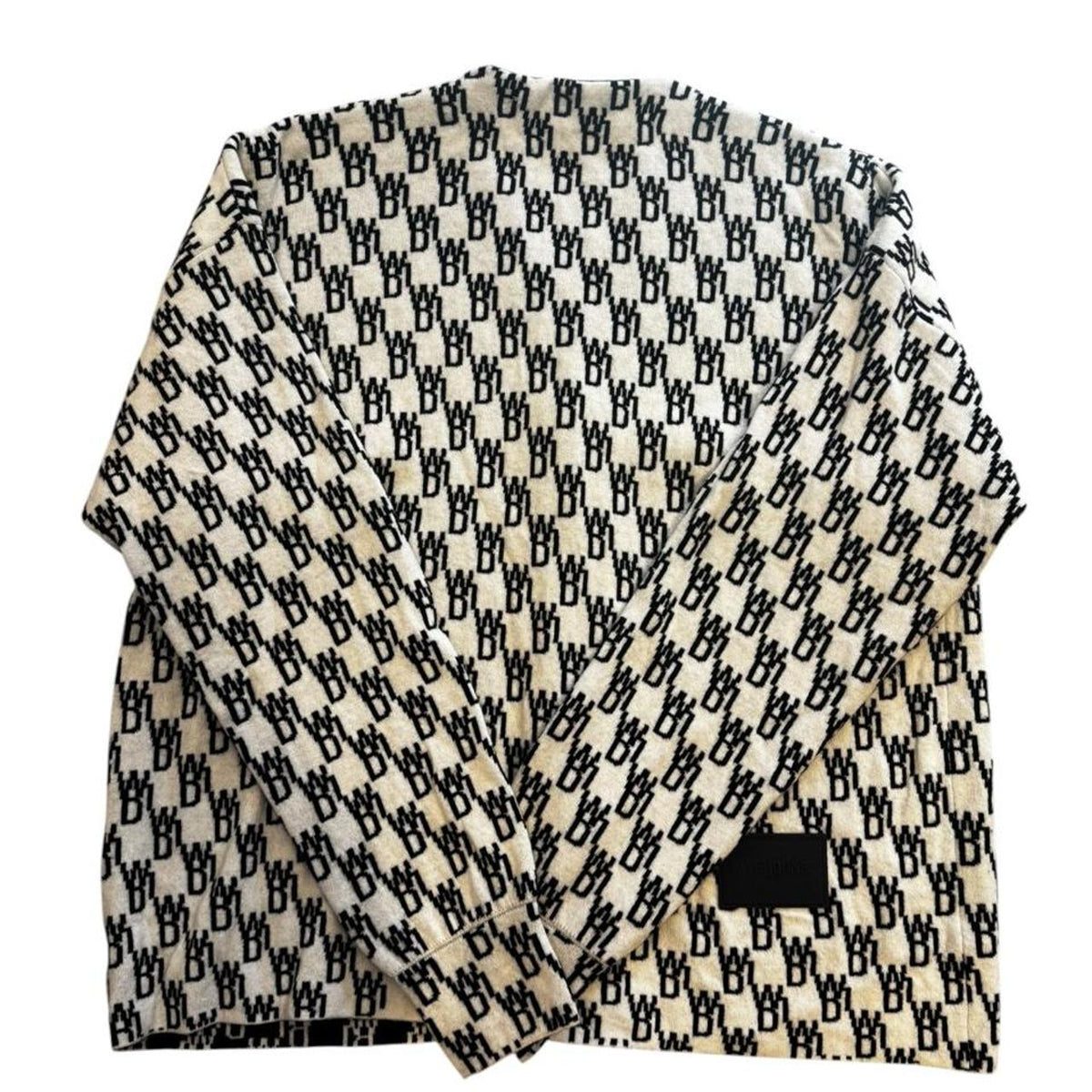 We11done black and beige cardigan size L