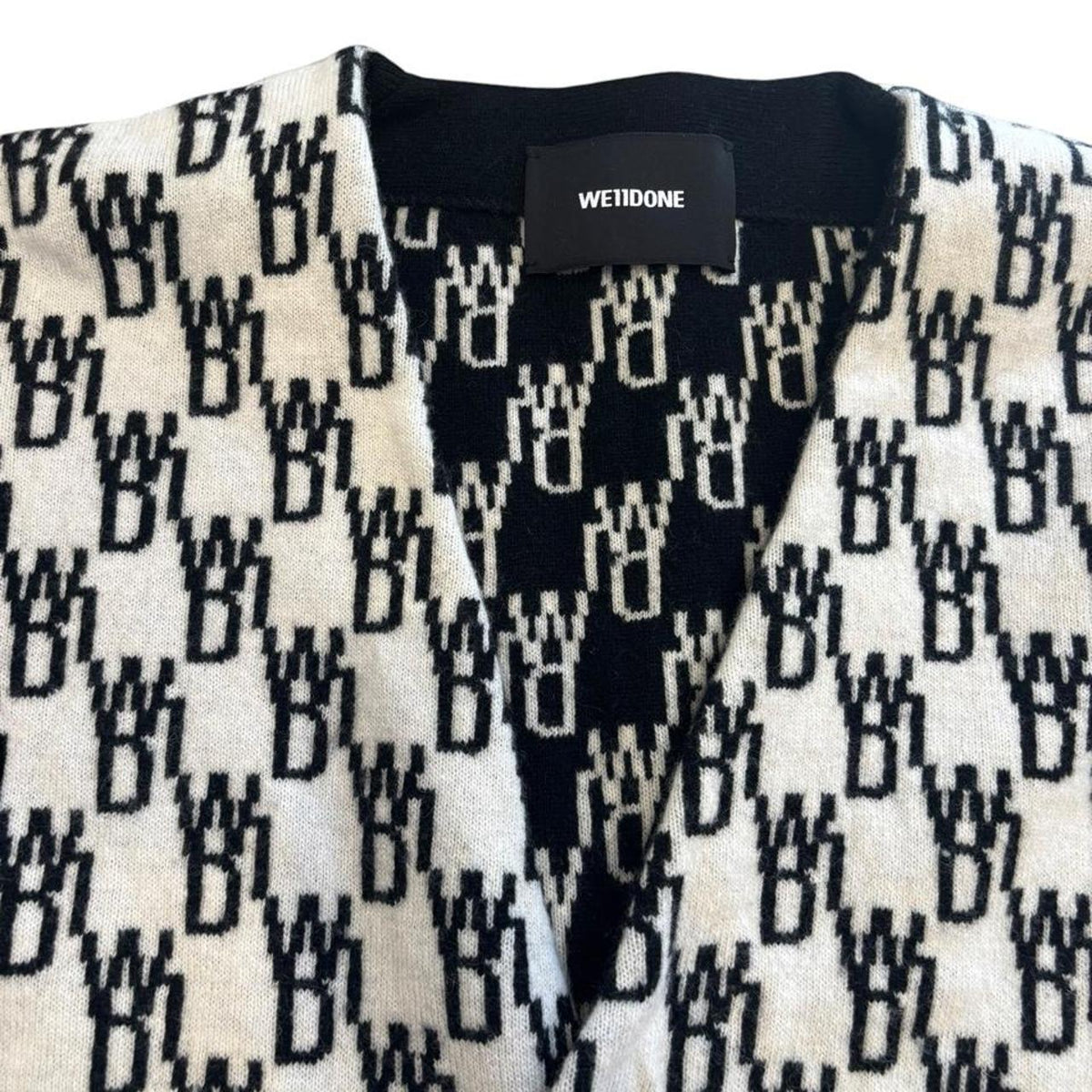 We11done black and beige cardigan size L