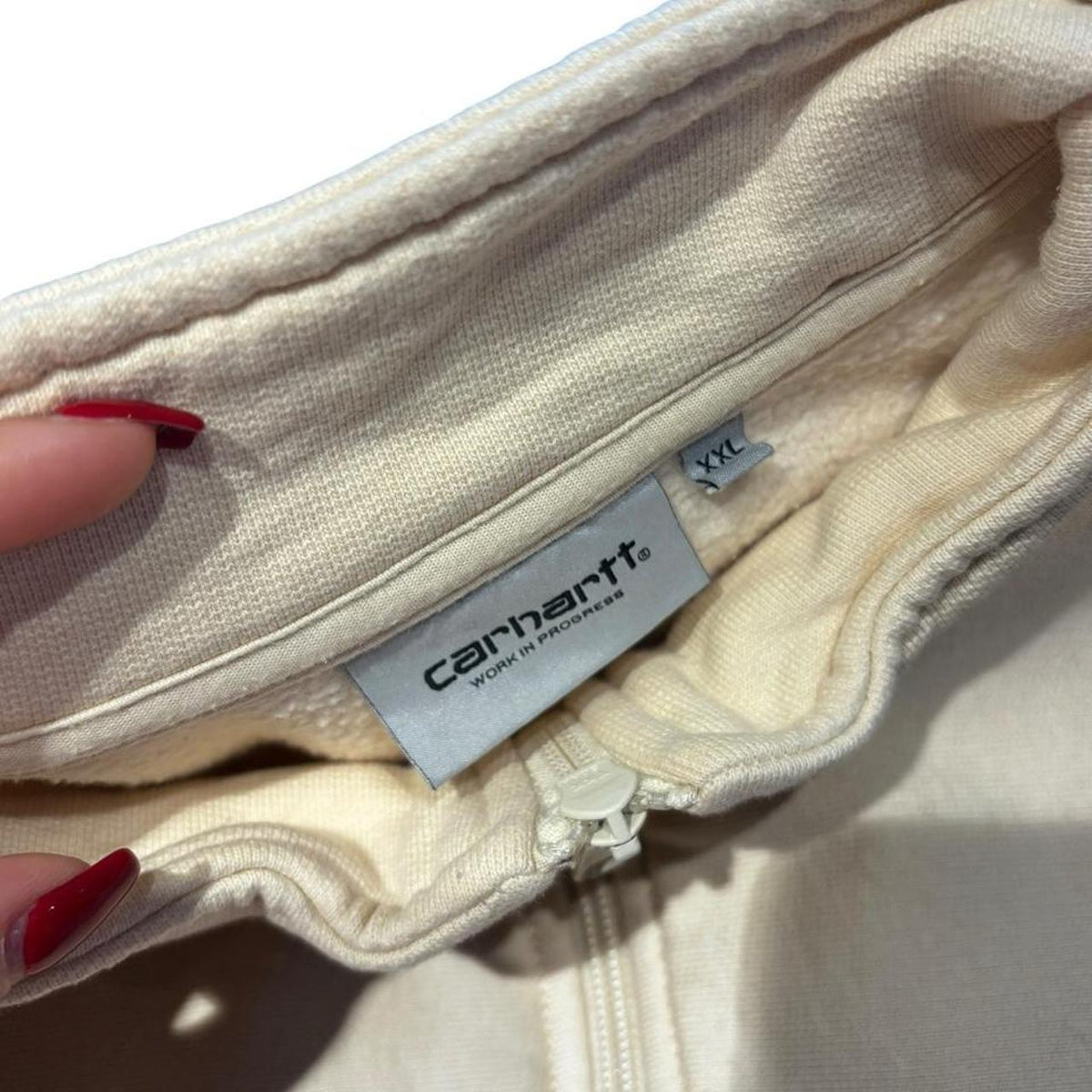 Carhartt Men's Cream and White Sweatshirt Size 2XL